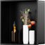 Nicho ducha negro 12x12" acero inox sin azulejos
