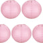 5 Pzas Faroles Papel 8pulg Colgantes Rosa Decoración Hogar