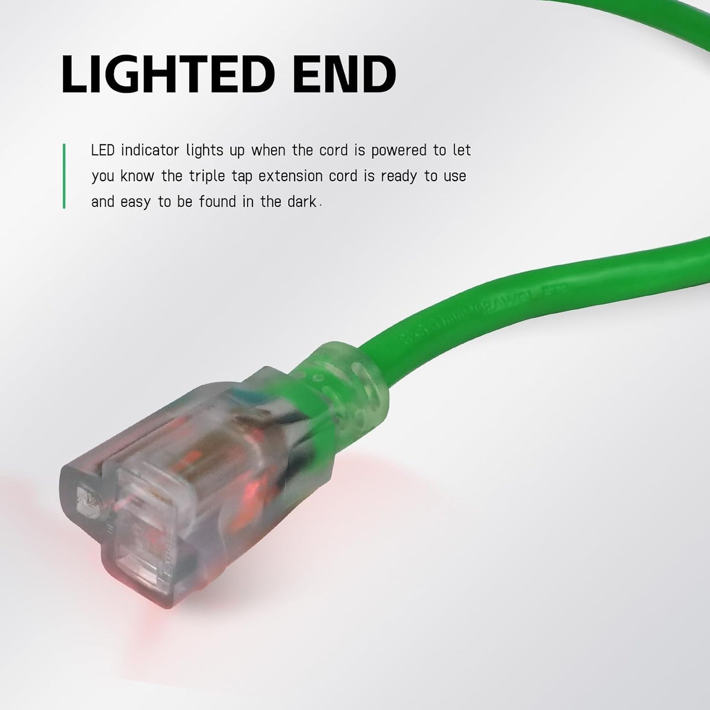 Cable extensión exterior 15ft 12/3 SJTW resistente agua