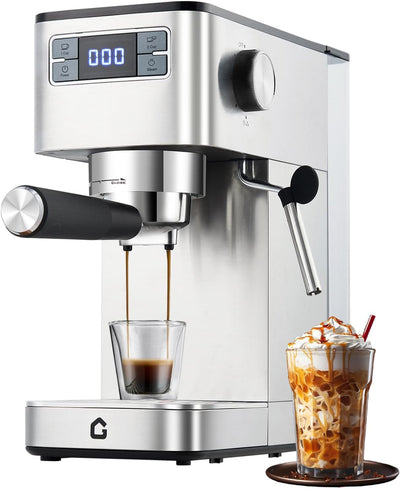 Cafetera Barista 20 Barras Espumador Vapor Acero Inox