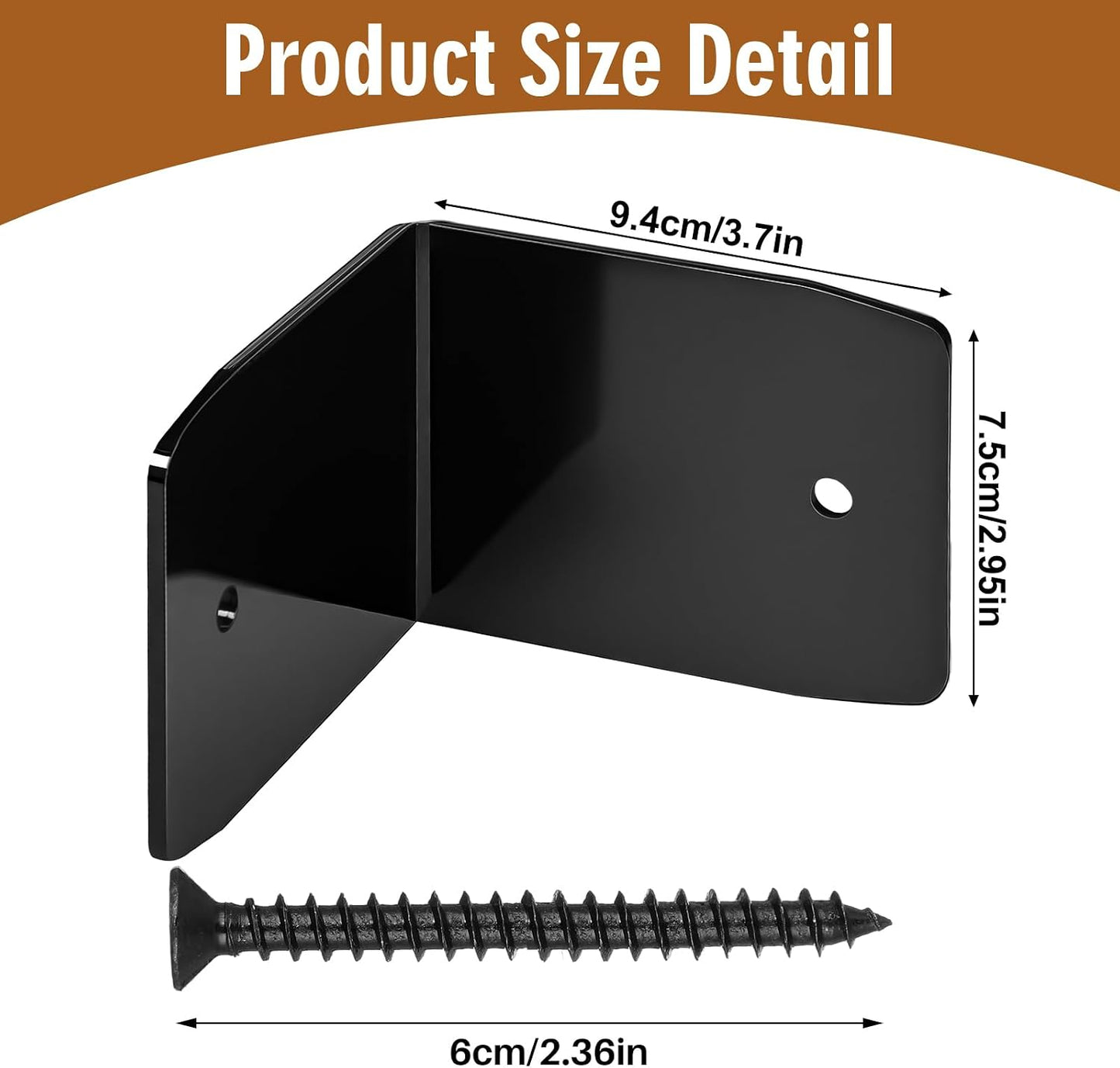 12 Pzas Clips Huracán para Vigas Pérgola Madera