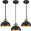 Lámpara colgante estilo granja 12pulg negro mate ajustable