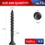 Tornillos cubierta #8x1-5/8 acero carbono negro 616pzas