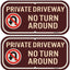 2 Letreros Privados Metal Aluminio 12x6" Reflejante