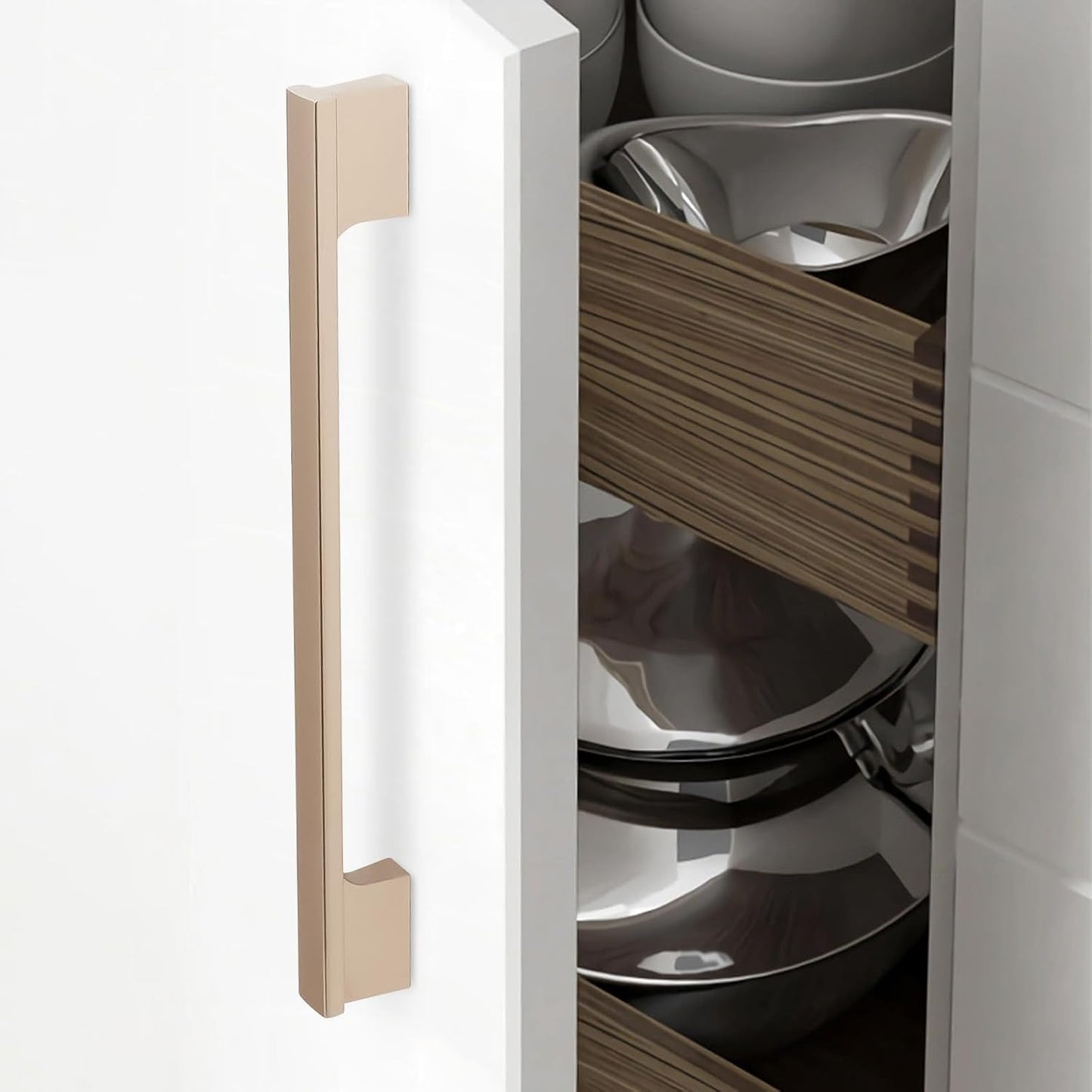 6 Tiradores Bronce Champán 12.6pulg para Cajones Cocina