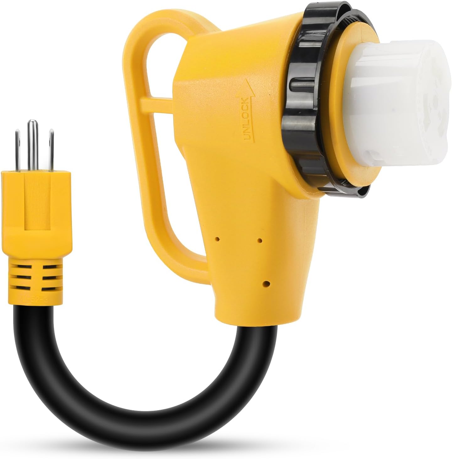 Adaptador RV 50A a 110V con conector bloqueo ETL