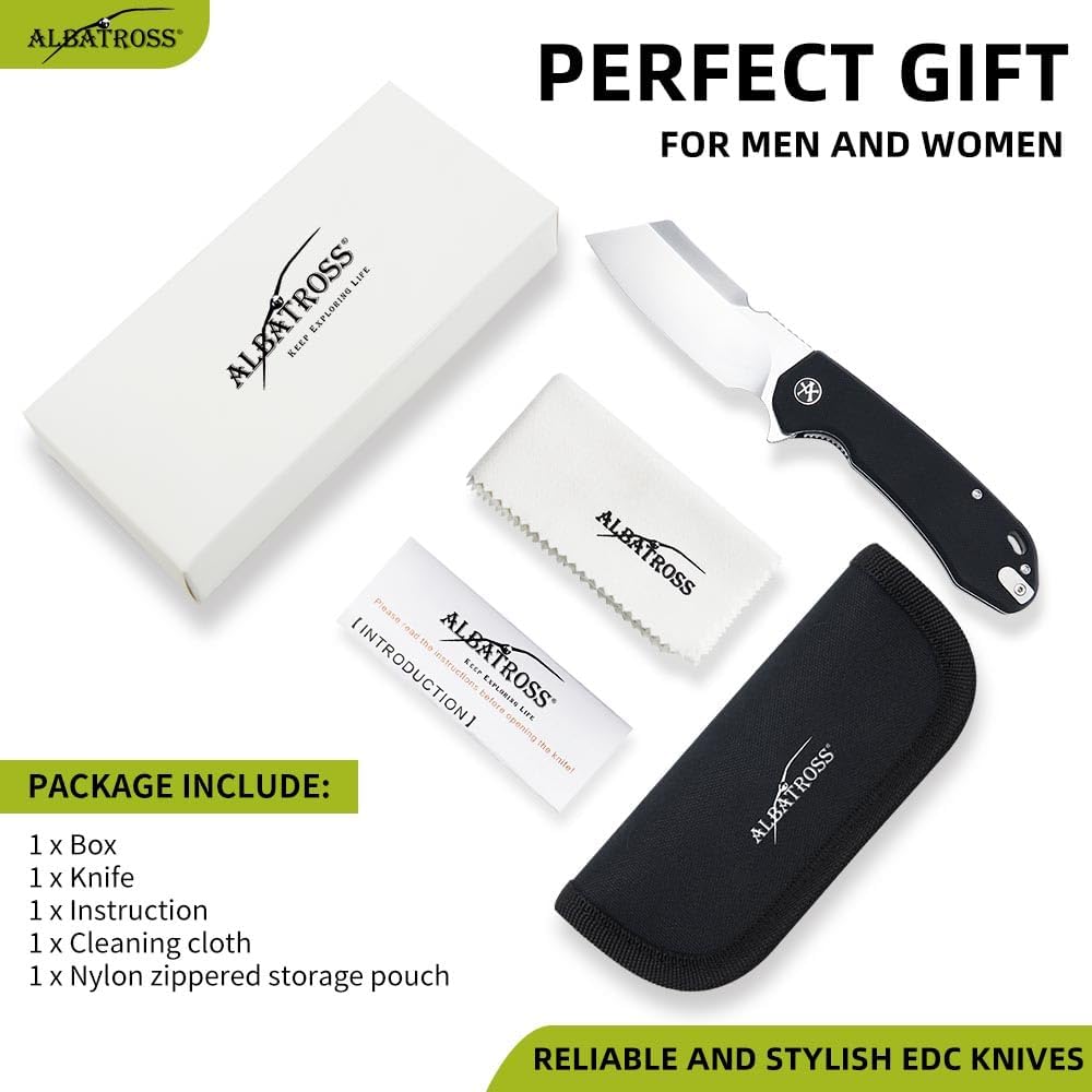 Cuchillo plegable FK058 acero D2 mango G10 EDC negro