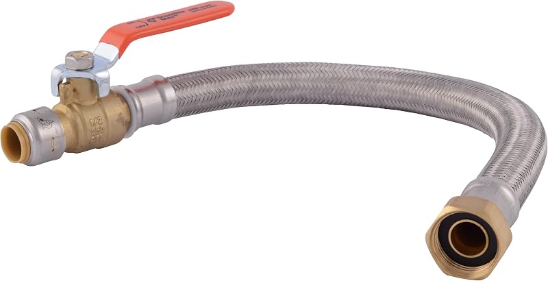 Válvula bola 1/2x3/4 FIP acero inox 18" calentador agua