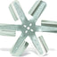 Ventilador flexible correa 6 cuchillas 17pulg plateado