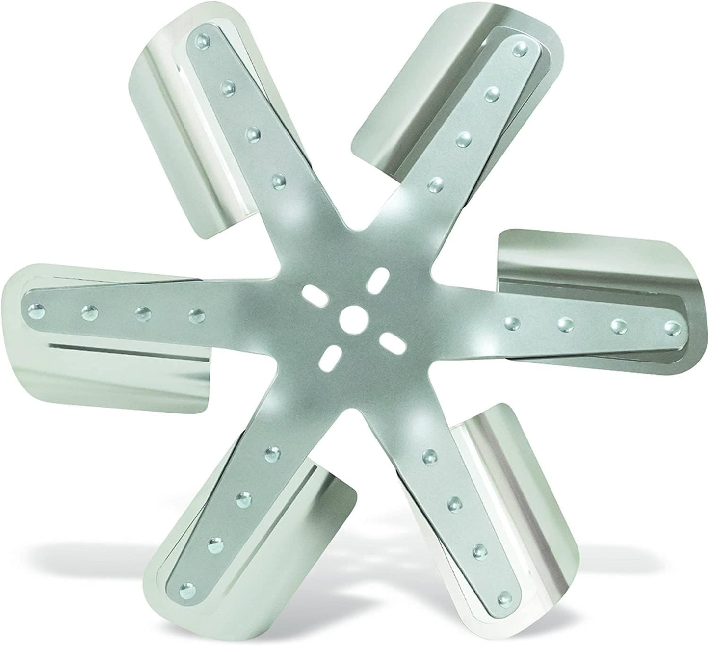 Ventilador flexible correa 6 cuchillas 17pulg plateado