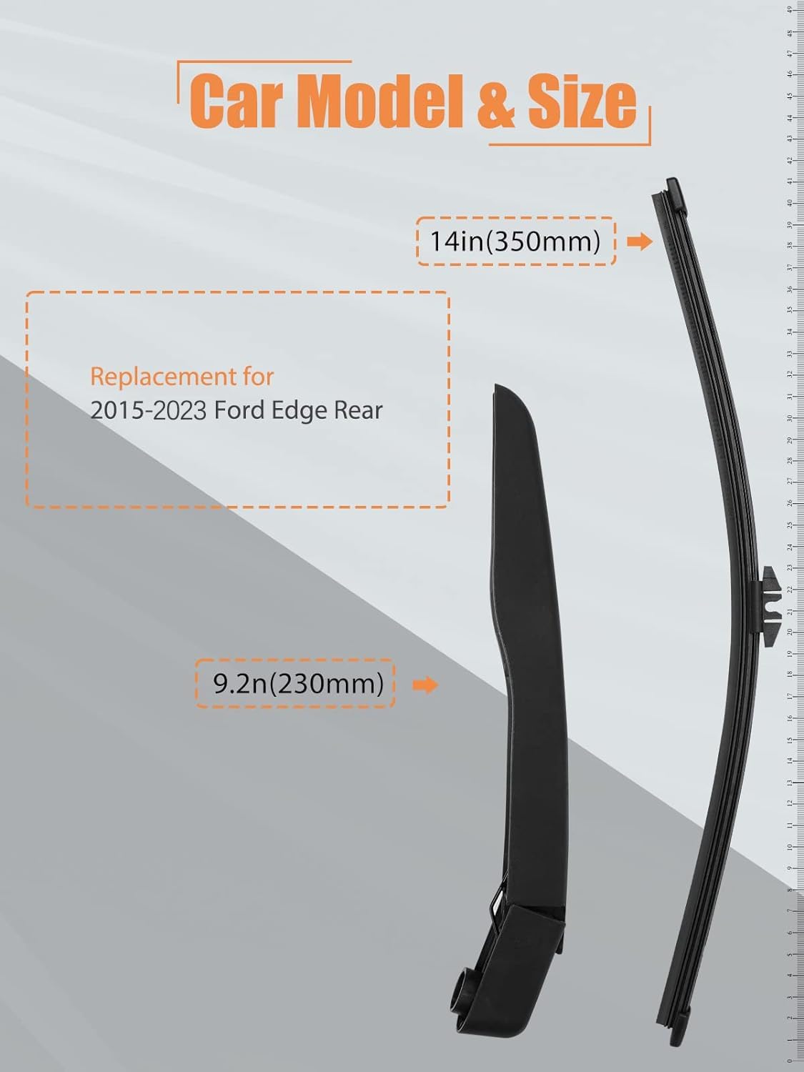 Repuesto kit limpiaparabrisas trasero Ford Edge 15-23