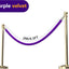Cuerdas terciopelo morado 6.5ft con ganchos plateados