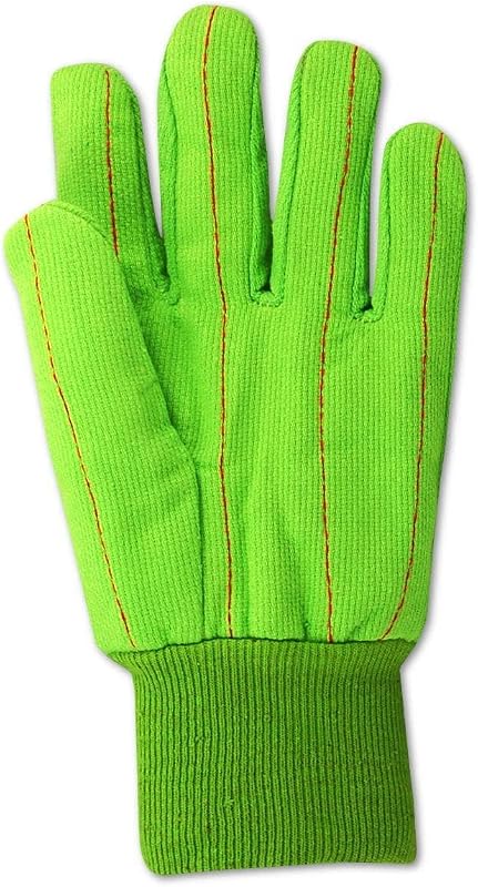 Guantes lona doble palma muñeca punto 72 pares Jumbo hombre