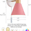 2 Lámparas Pared Madera con Enchufe Industrial Rosa