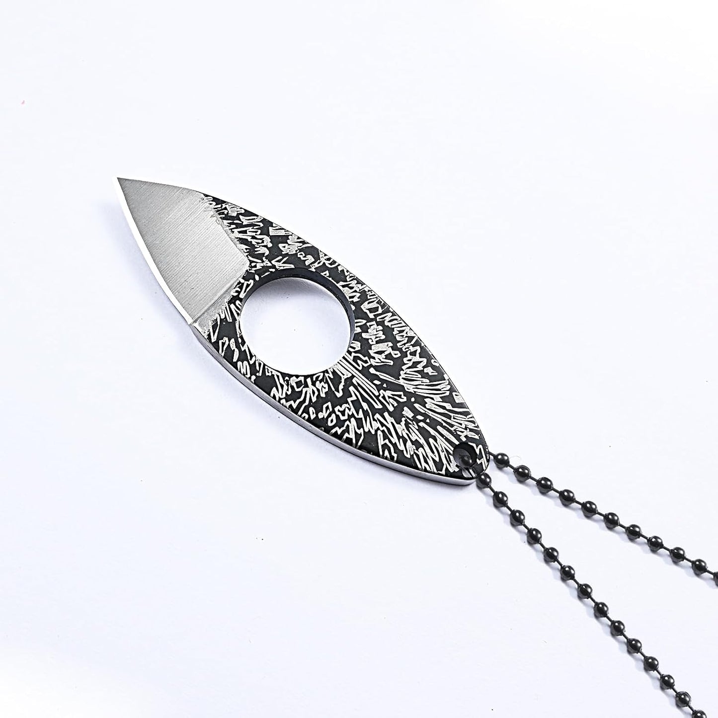 Cuchillo fijo para acampar viaje EDC con collar