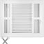 Rejilla aire 3 vías 12x10pulg cara plana estampada blanca