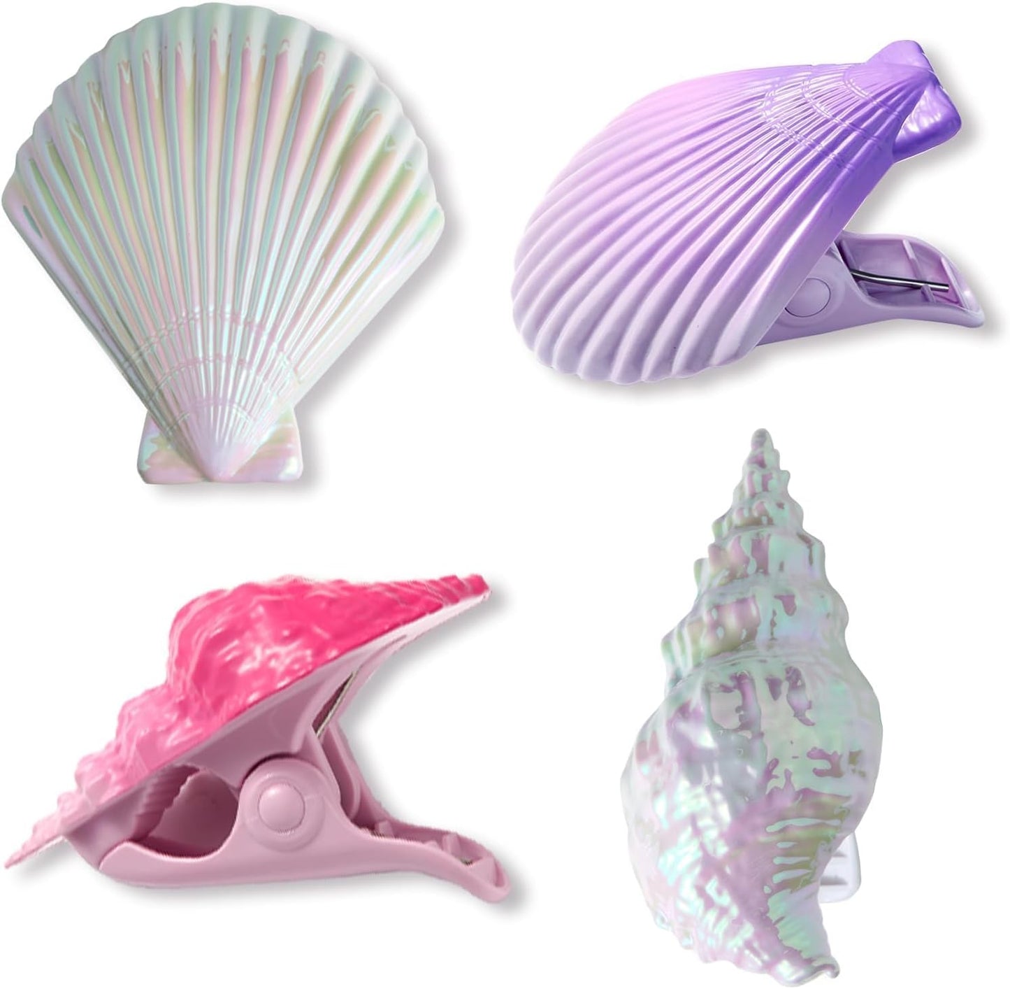 Clips toalla playa silla 4 pzas color rosa