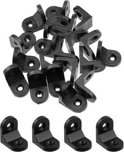 Soportes esquina plástico negro 90 grados para muebles