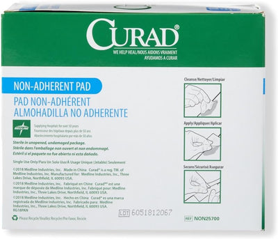 Almohadillas estériles no adherentes 2x3 100 pzas