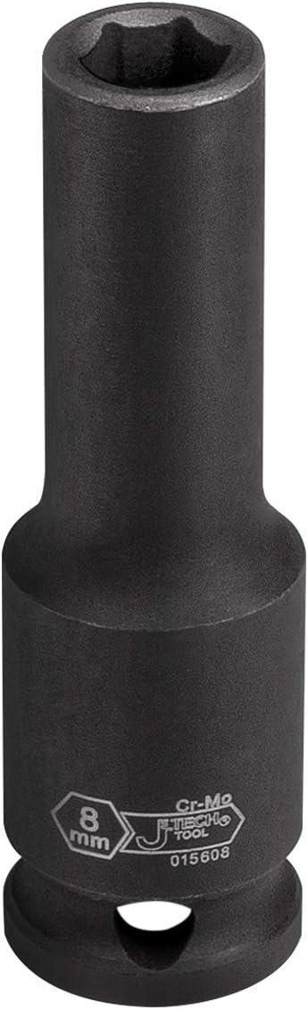 Enchufe impacto 3/8pulg acero molibdeno cromado 6 puntos