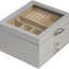 Caja joyería 3 capas con tapa transparente y 2 cajones