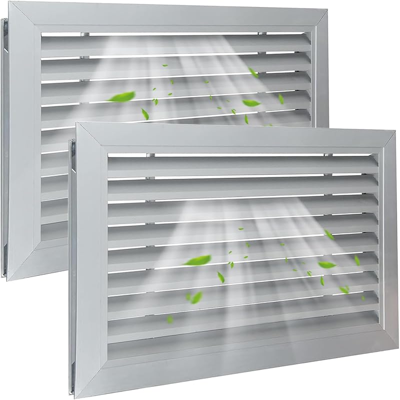 Rejilla ventilación puerta aluminio con aletas