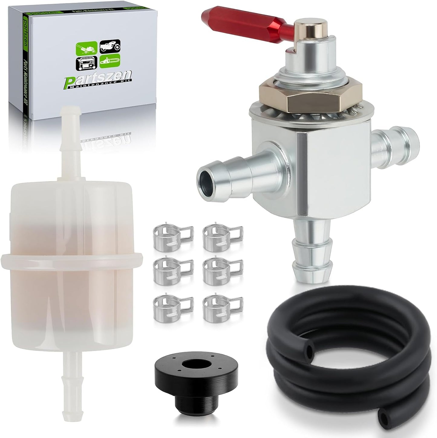 Válvula combustible comp Scag 1/4" acero
