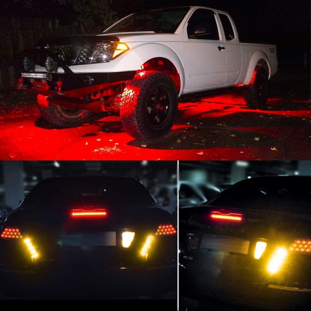 20 Luces LED Ámbar/Rojas para Camión Remolque Decorativas