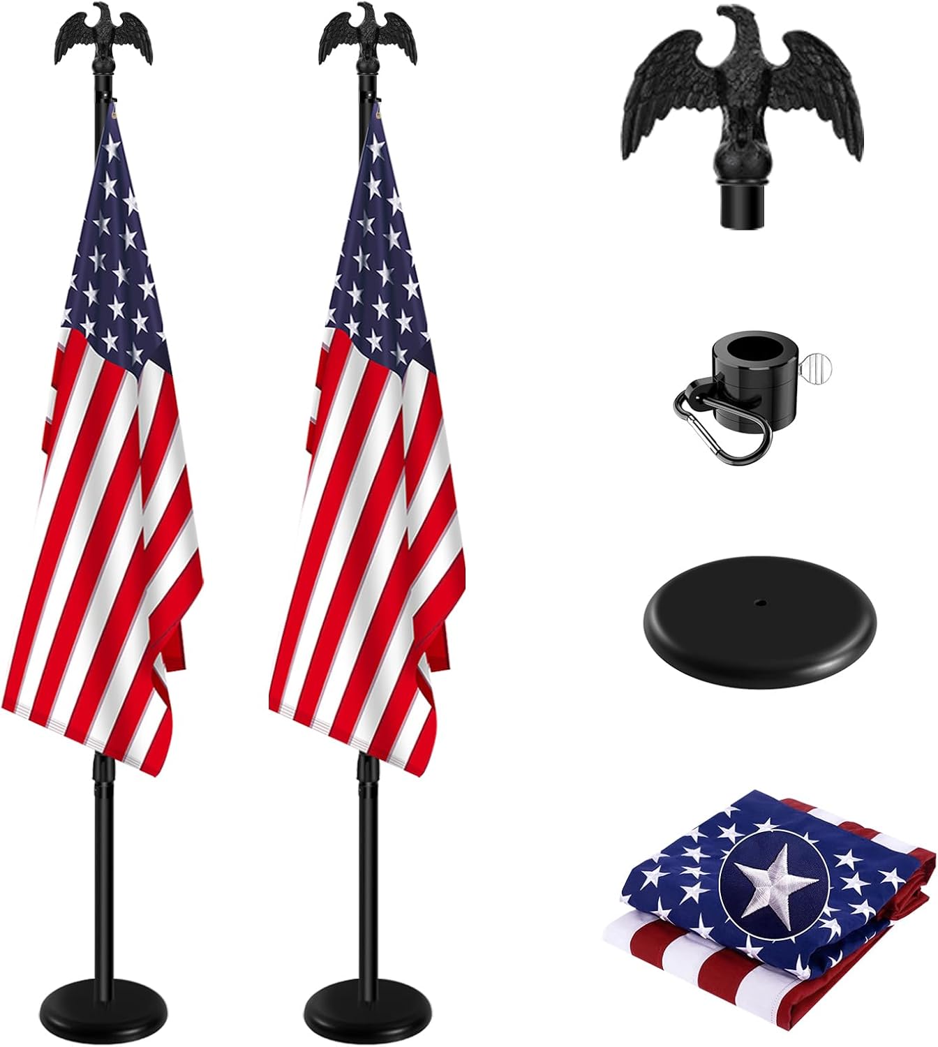 Kit asta bandera interior aluminio 6-8 pies anillo 360°
