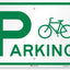Letrero bicicletas aluminio reflectante 12x18pulg verde