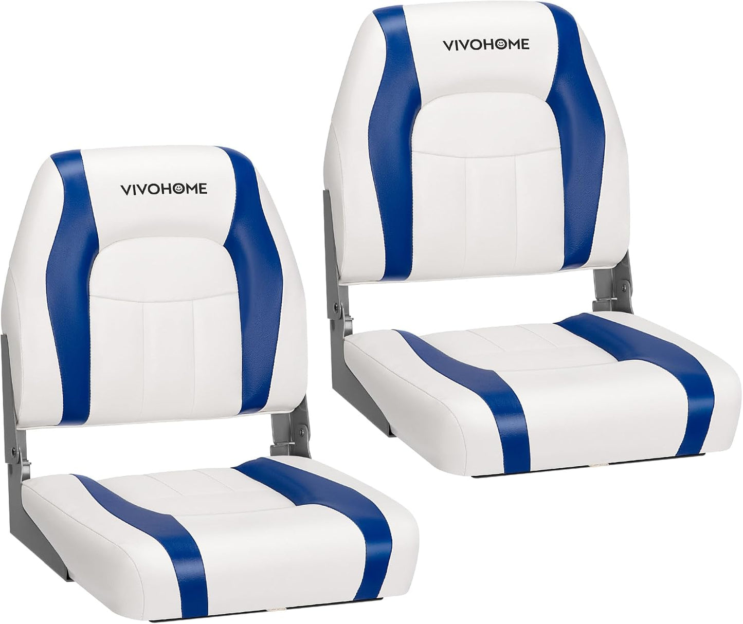 Asientos plegables para barco 2 sillas impermeables blanco