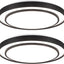 2 Lámparas LED Techo 20" Regulable Negro 36W Sala Cocina
