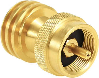 Adaptador propano latón macizo 1lb para parrilla y árbol
