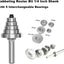 Juego brocas fresadora 1/4pulg 5 rodamientos