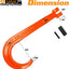 Ganchos en J acero grado 80 15" 7100lb pack 2