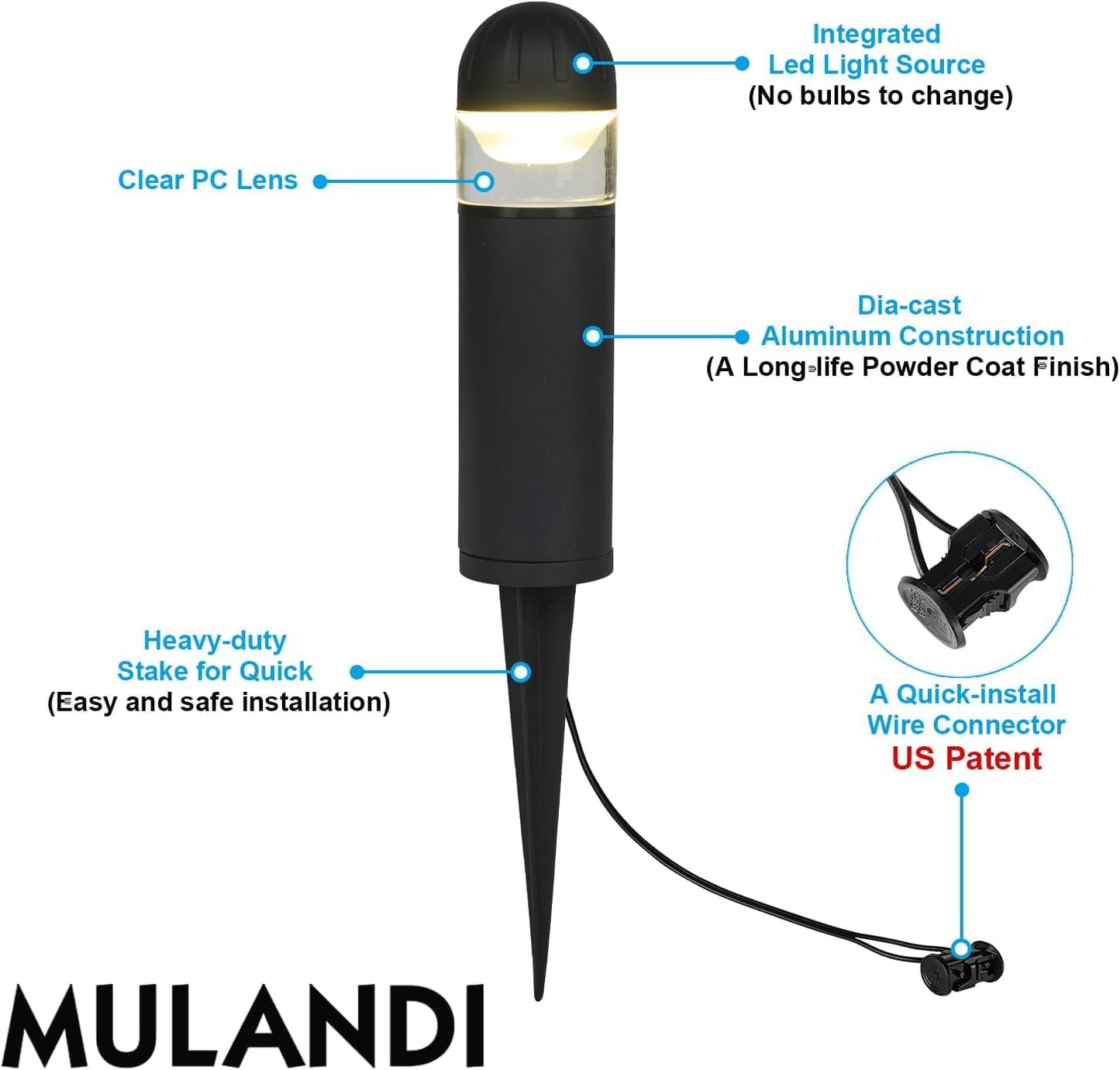 Luces camino LED wifi/ble 8uds control app cambio color