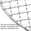 Rejilla acero inox 7 pulg alambre cruzado barbacoa horno