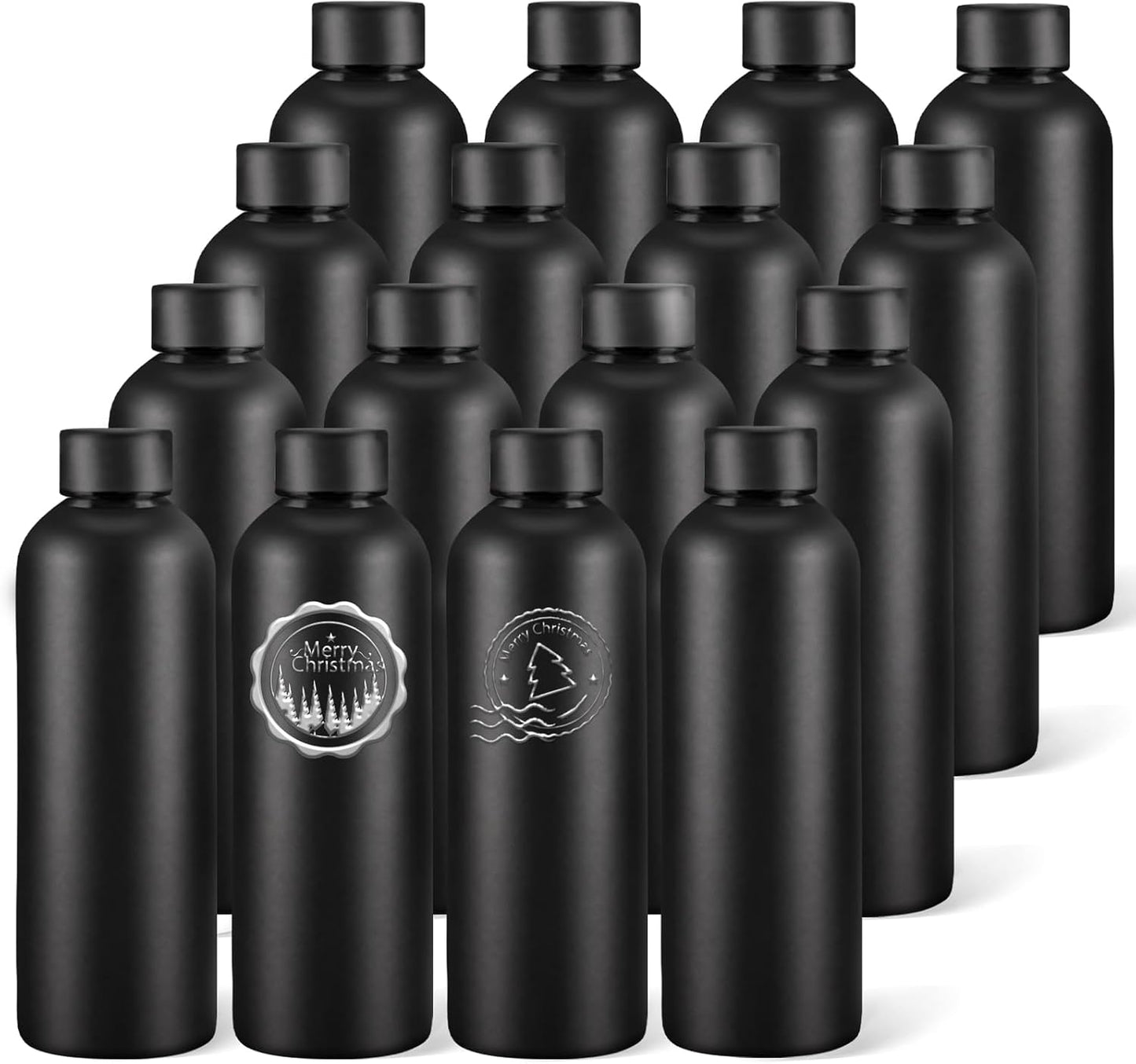 16 Botellas Agua Aisladas Acero Inox 17oz Doble Pared Blanco