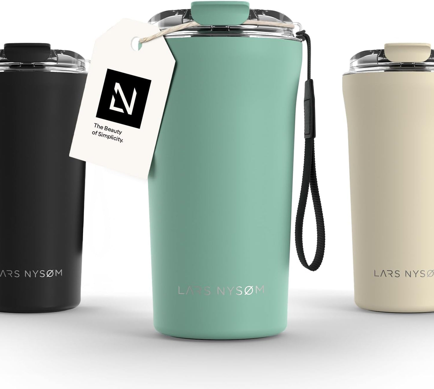 Vaso térmico acero inox 17oz con correa turquesa