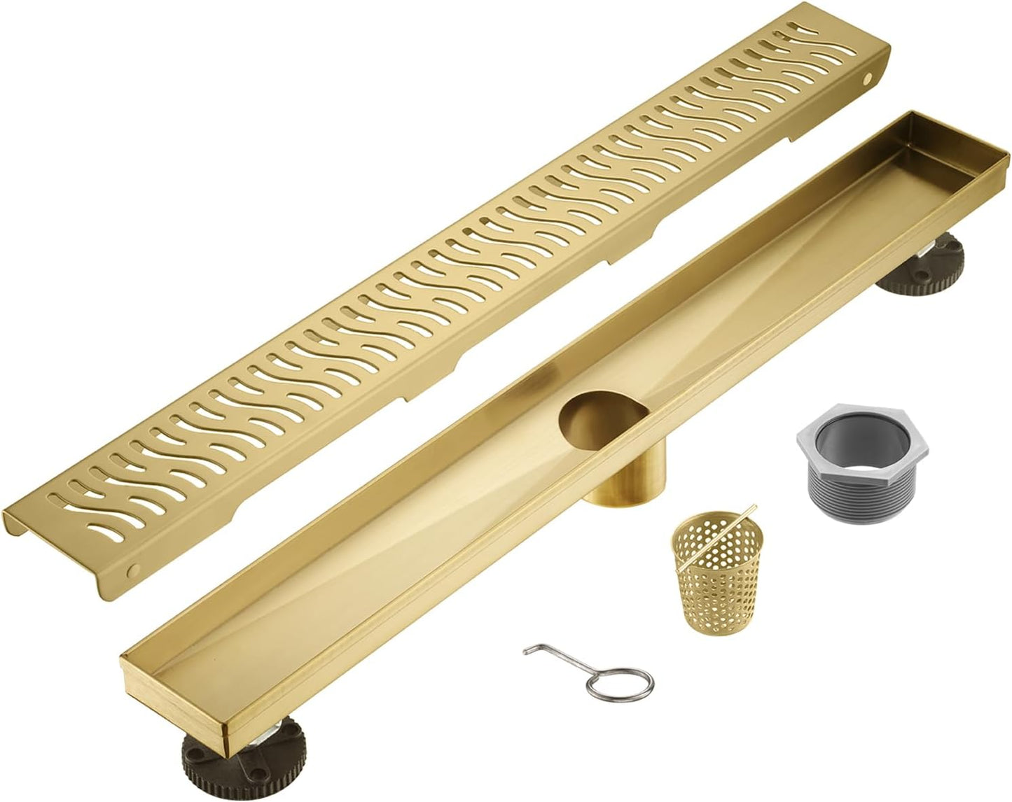 Drenaje ducha 28pulg acero inox dorado cepillado