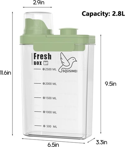 Contenedor semillas ave 3qt con tapa y dispensador