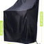 Fundas apilables sillas patio impermeables 25" negro