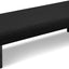Funda cojín elástica banco rectángulo lavable rombos negro
