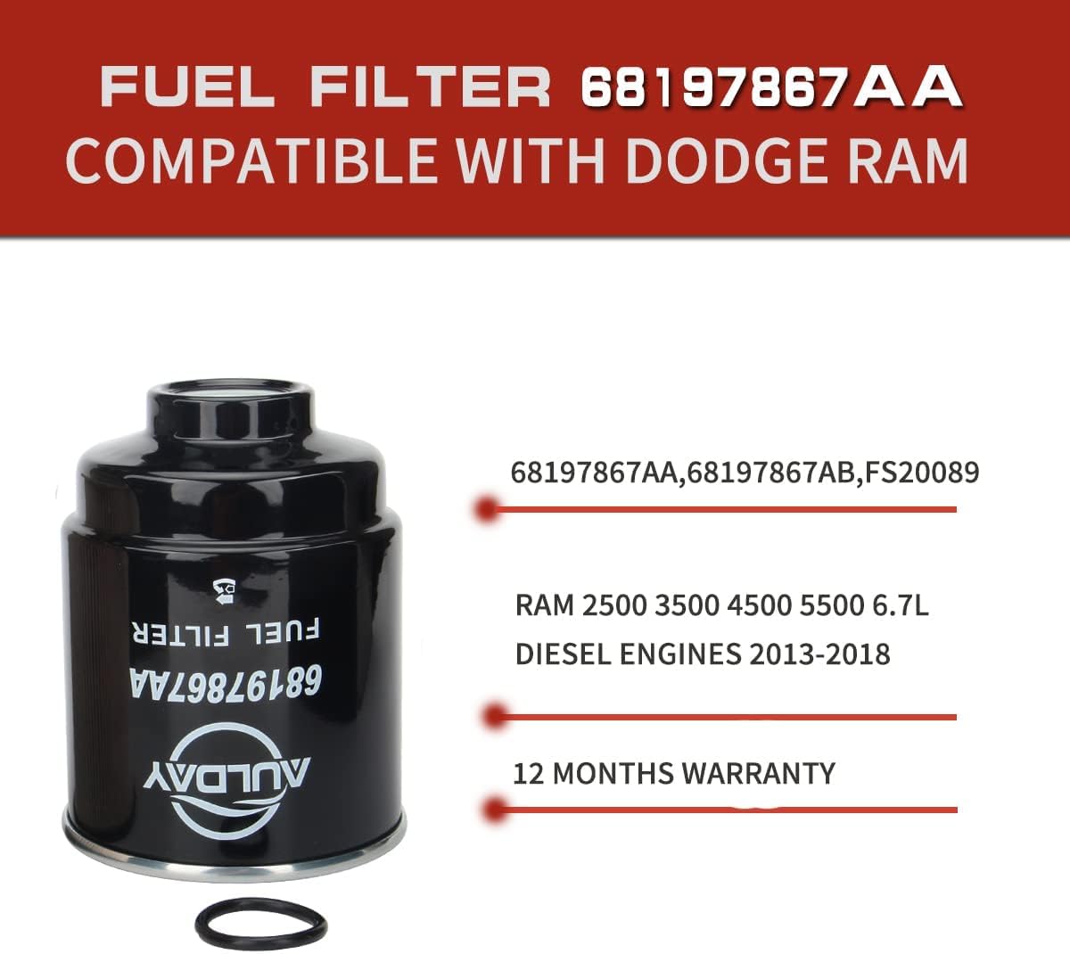 Set filtro combustible comp Dodge Ram 6.7L 13-18