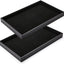 Bandeja apilable terciopelo negro 2 Uds organiz. aretes