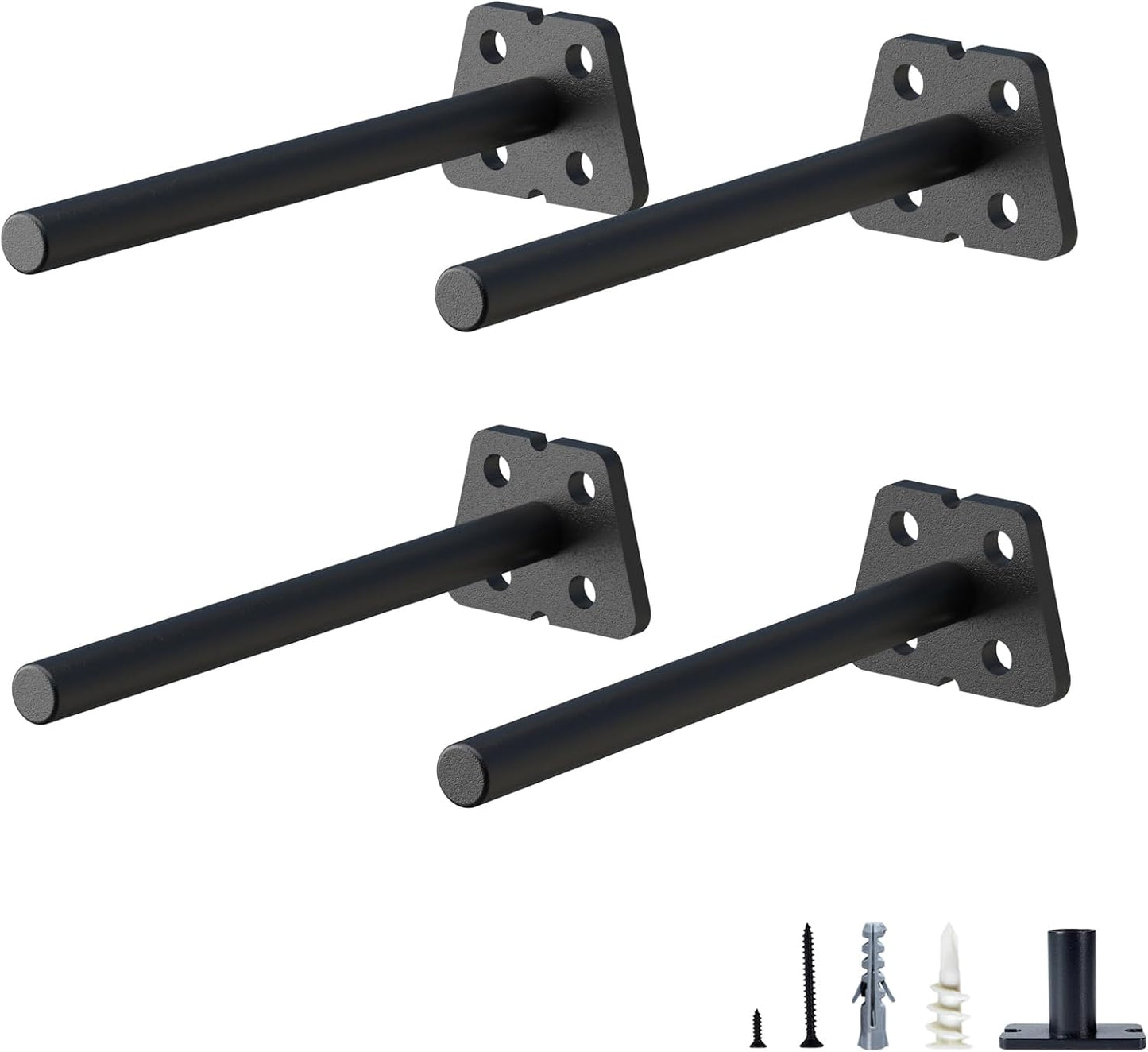 4 Pzas Soportes Flotantes 4pulg para Estantes Ciegos