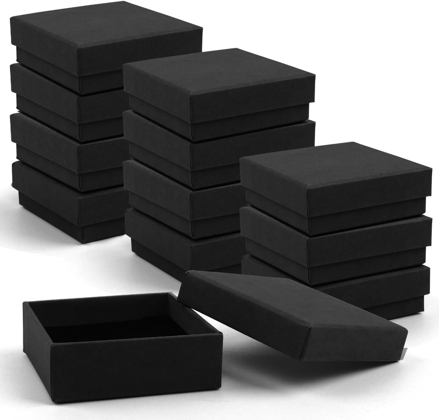 Caja regalo joyas 12 pzas cuadradas rellenas algodón