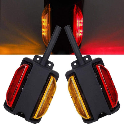Kit Luces LED guardabarros doble cara amarillo rojo señal