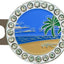 Marcadores pelotas golf con clip sombrero Bling