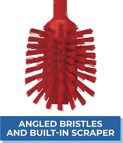 Cepillo plato raspar borde mediano 11 pp/pbt rojo